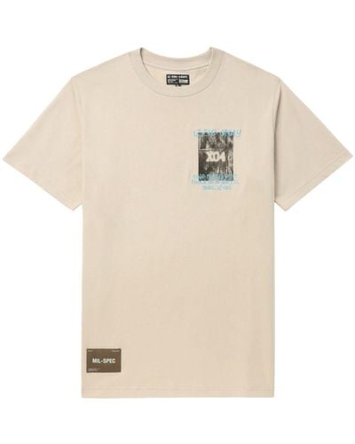 Izzue T-Shirt mit grafischem Print - Natur