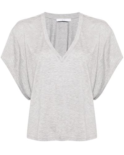 IRO T-Shirt mit V-Ausschnitt - Weiß