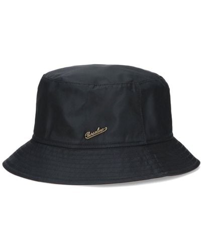 Borsalino Rain Logo-plaque Bucket Hat - ブラック