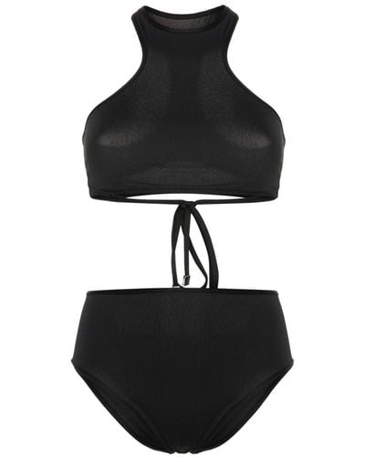The Attico Mesh-panelling Bikini - Black