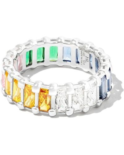 Hatton Labs Crystal-embellished Eternity Ring - White