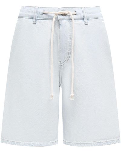 12 STOREEZ Jeans-Shorts mit Kordelzug - Blau