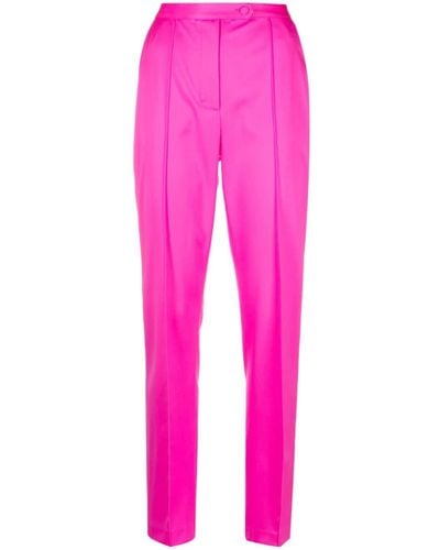 Styland High-waisted Tapered Trousers - Pink