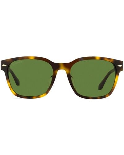 Longines Sonnenbrille mit eckigem Gestell - Grün
