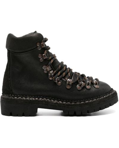 Guidi Lace-up Leather Boots - Black