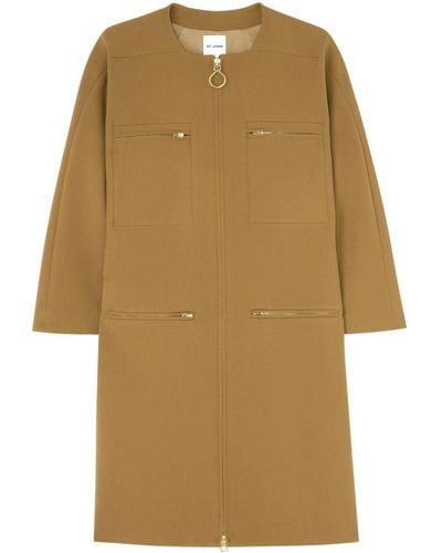 St. John Stretch-crepe Single-breasted Coat - Natural