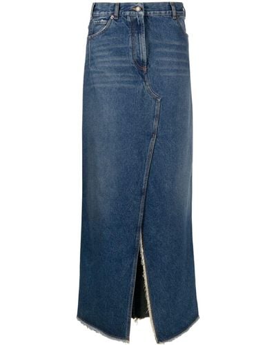DARKPARK Jupe en jean à coupe longue - Bleu