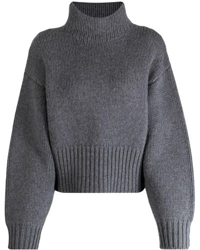 Cynthia Rowley Roll-neck Wool Sweater - Gray