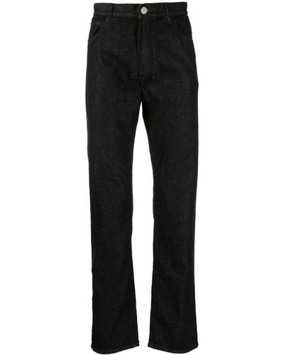 Giorgio Armani Straight-leg Dark-wash Jeans - Black