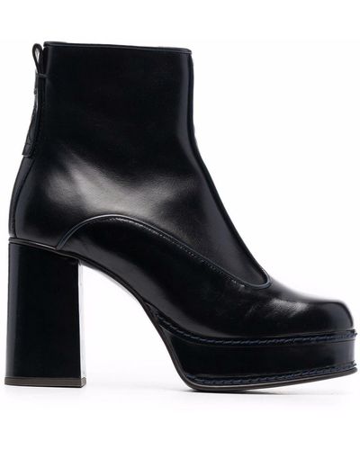 See By Chloé Chunky Leather Ankle Boots - Black