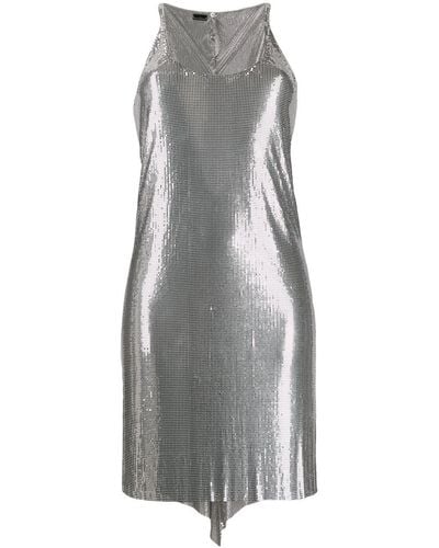 Rabanne Vestido metalizado de malla - Metálico