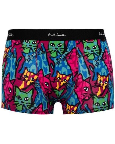 Paul Smith Cat Printed Cotton Briefs - Red
