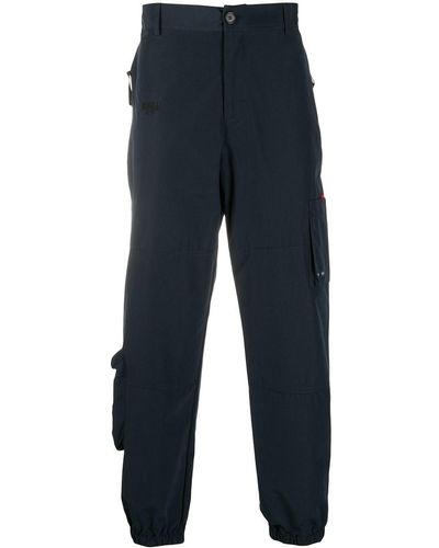 MSGM Tapered Cargo Trousers - Blue