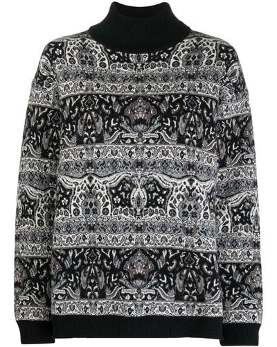 Antonio Marras Lupetto Jacquard-pattern Sweater - Black