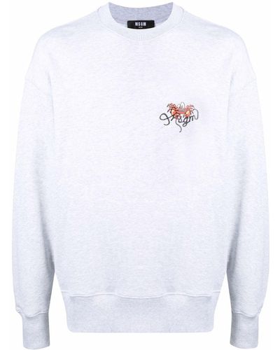 MSGM Sweater Met Logoprint - Grijs