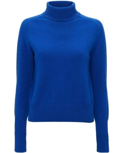 Victoria Beckham Full-neck Wool Sweater - Blue