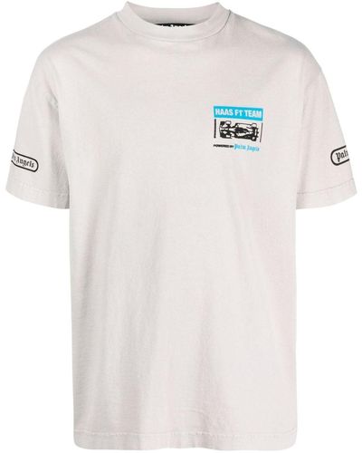Palm Angels Camiseta F1 Team con motivo Mónaco de x HAAS - Blanco
