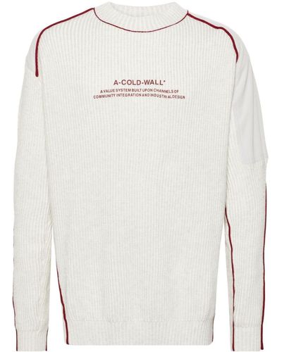A_COLD_WALL* Dialogue Ribbed Jumper - White