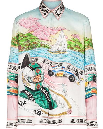 Casablancabrand Art Of Racing Print Shirt - Multicolour