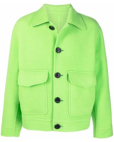 Ami Paris Hemdjacke aus Fleece - Grün