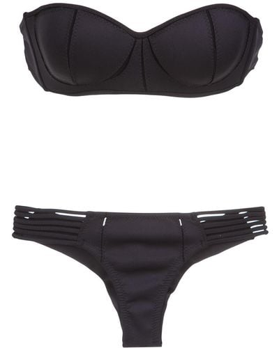 Amir Slama Strapless Bikini Set - Black