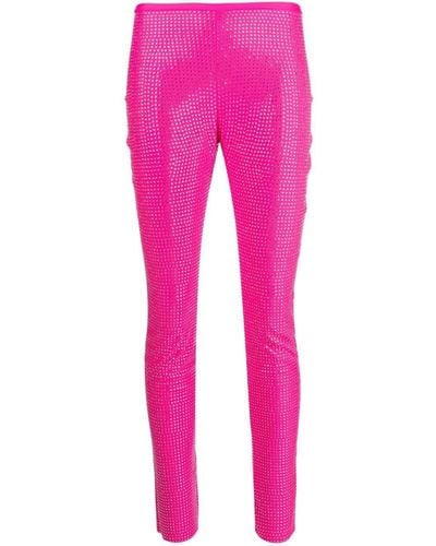 GIUSEPPE DI MORABITO Crystal-embellished Skinny Trousers - Pink