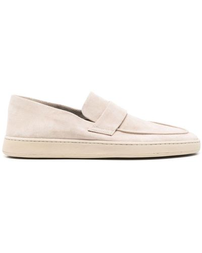 Officine Creative Almond-toe Suede Loafers - Natural