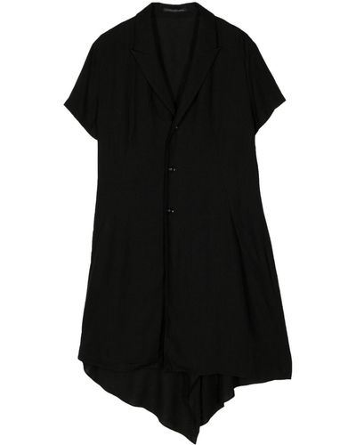 Y's Yohji Yamamoto Blouse Met Gekerfde Kraag - Zwart