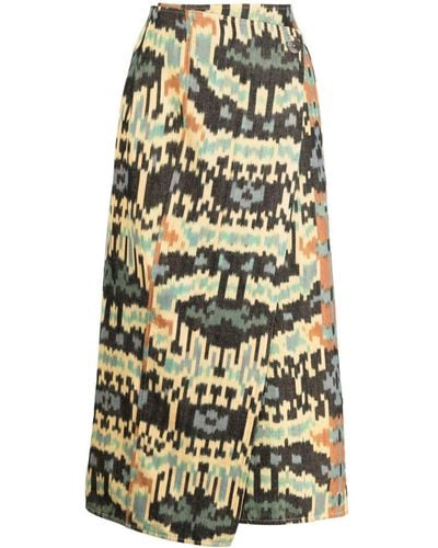 Ulla Johnson Navi Printed Cotton Skirt - Multicolour