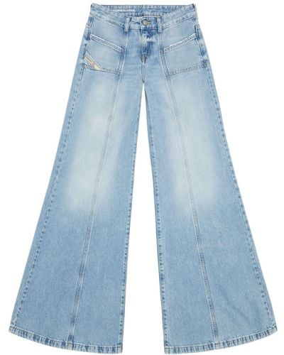 DIESEL D-akii Mid-rise Flared Jeans - Blue