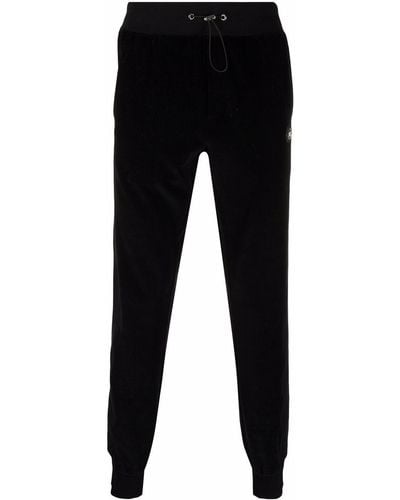 Philipp Plein Iconic Plein Velvet Track Trousers - Black