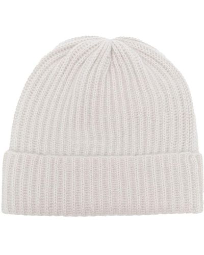Warm-me Ribbed-knit Cashmere Beanie - White