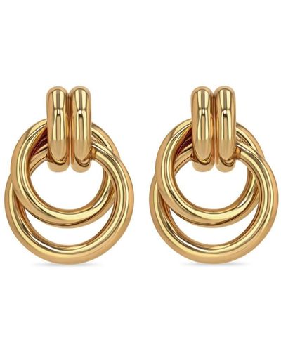 Anine Bing Double Knot Drop Earrings - Metallic