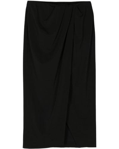 Tela Falda de tubo midi Giordana - Negro