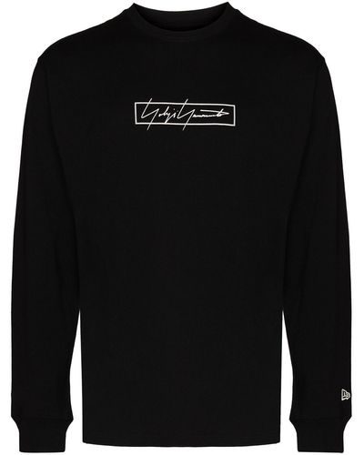 Yohji Yamamoto X New Era ロゴプリント Tシャツ - ブラック