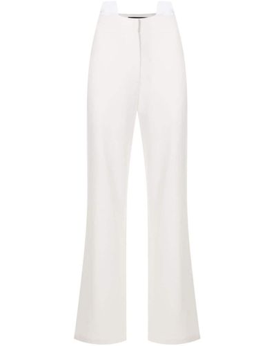 Adriana Degreas Pantalon à taille haute - Blanc