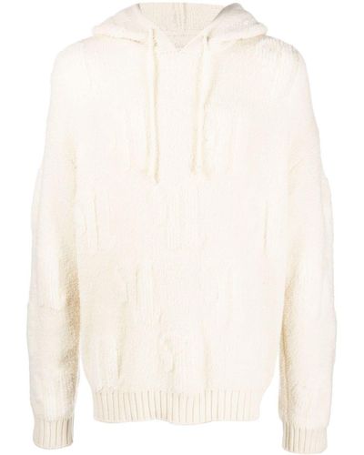 Nanushka Knitted Pullover Hoodie - White