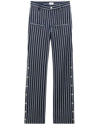Filippa K Jeans mit seitlichen Knöpfen - Blau