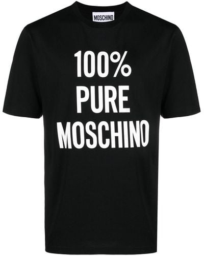Moschino T-Shirt mit Slogan-Print - Schwarz