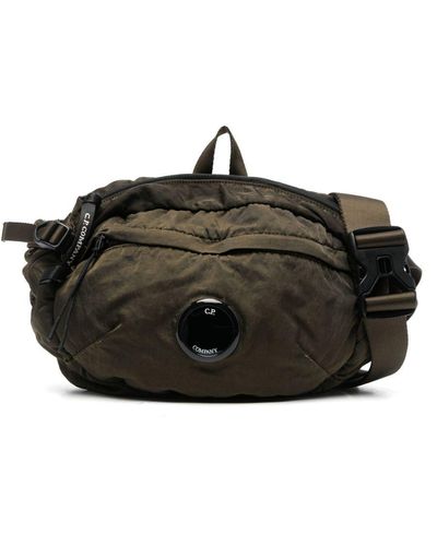 C.P. Company Nylon B Gürteltasche mit Knitteroptik - Schwarz