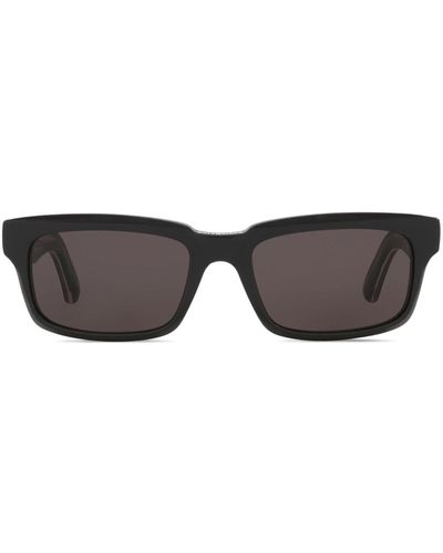 Balenciaga Rectangle-Frame Sunglasses - Brown