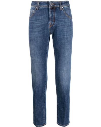 Jacob Cohen Jeans dritti a vita media - Blu