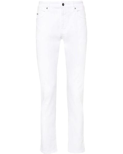 BOSS Tief sitzende Slim-Fit-Jeans - Weiß