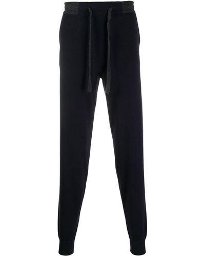 N.Peal Cashmere Cashmere Track Trousers - Blue