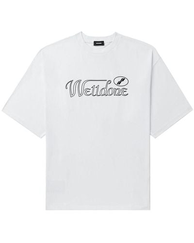 we11done T-shirt Met Logoprint - Wit