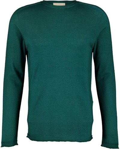 120% Lino Crew-neck Linen Sweater - Green