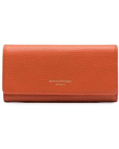 Aspinal of London Grained Leather Purse - Orange