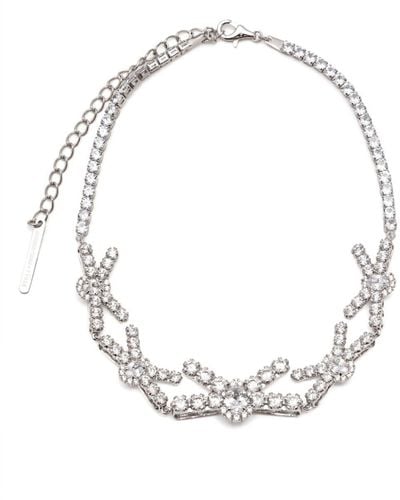 ShuShu/Tong Halskette mit Kristallverzierung - Weiß