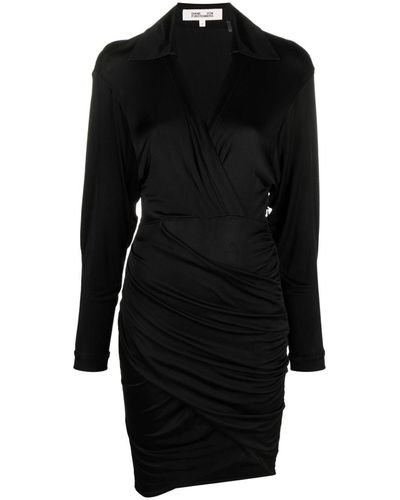 Diane von Furstenberg Troian Faux-wrap Dress - Black