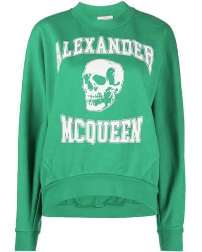 Alexander McQueen Sweatshirt mit Print - Grün